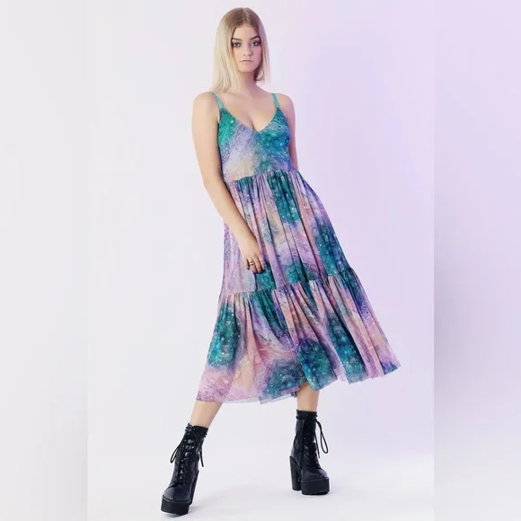 Blackmilk Jupiter Sheer Midaxi Dress ~ LIMITED Size Large - Picture 2 of 12